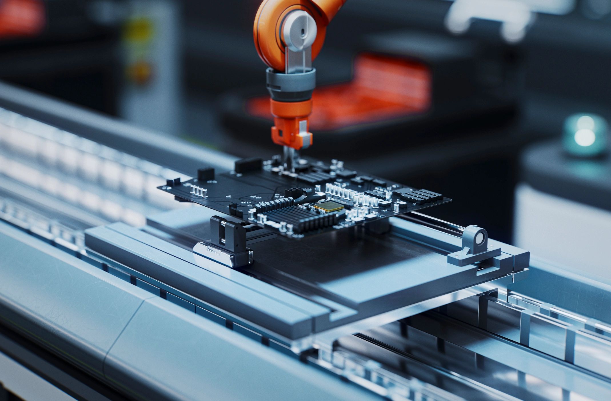 Advanced manufacturing process showing precision engineering